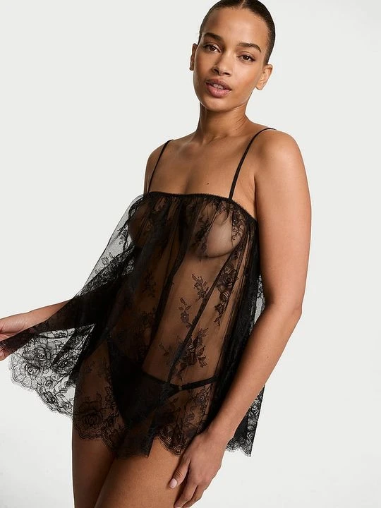 Zdjęcie produktu Very Sexy Halka i stringi Babydoll Victoria's Secret Czarny