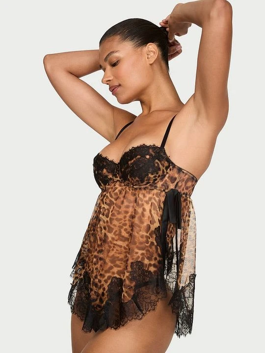Zdjęcie produktu Very Sexy Halka i stringi Wicked Sheer Victoria's Secret Motyw zwierzęcy