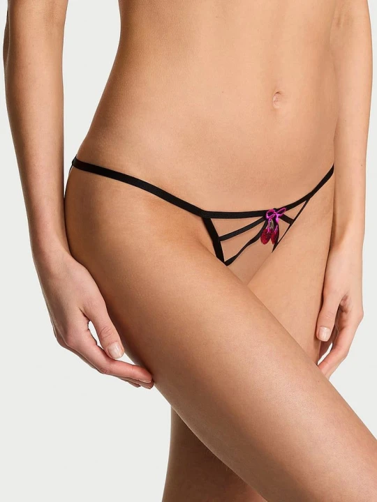 Zdjęcie produktu Very Sexy Majtki z otwartym tyłem Cherry Pop Victoria's Secret Z nadrukiem