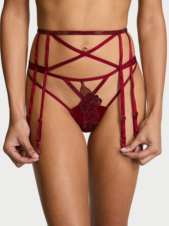 Zdjęcie produktu Very Sexy Pas do pończoch Scarlet Rose Shine Victoria's Secret Czerwony