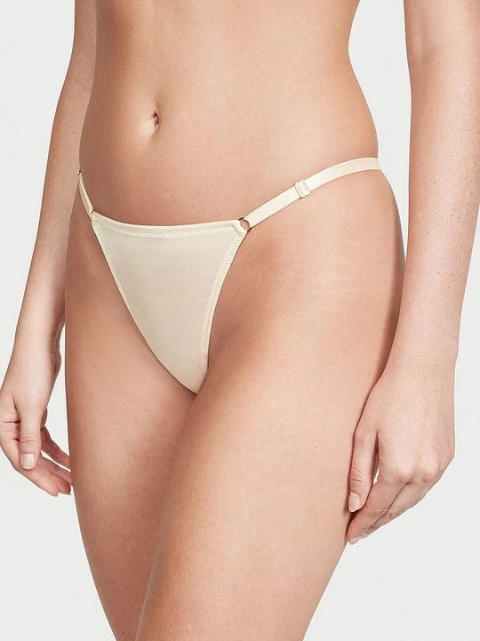 Zdjęcie produktu Very Sexy Stringi z regulowanymi paseczkami Hardware Victoria's Secret Beżowy