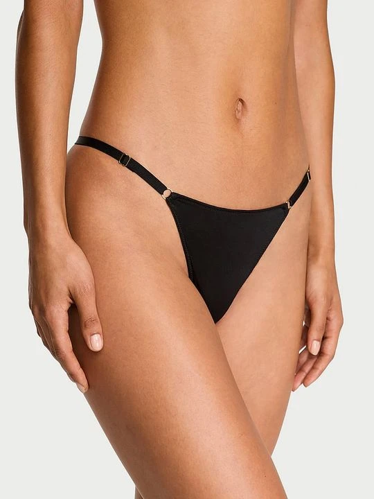 Zdjęcie produktu Very Sexy Stringi z regulowanymi paseczkami Hardware Victoria's Secret Czarny