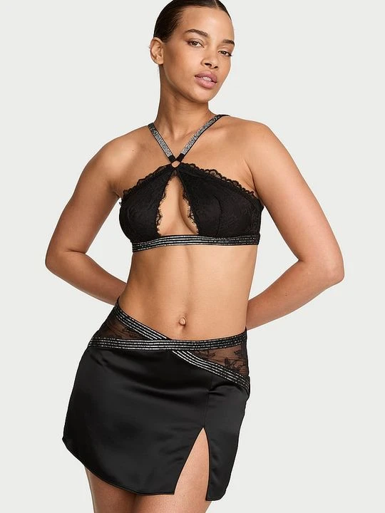 Zdjęcie produktu Very Sexy Zestaw - braletka i spódniczka Shine Strap Victoria's Secret Czarny