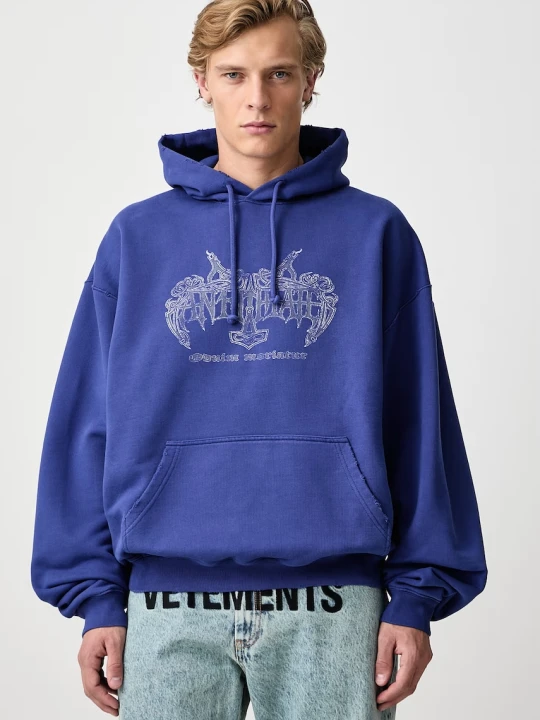 Zdjęcie produktu Vetements Antihate bluza z kapturem z bawełną męska