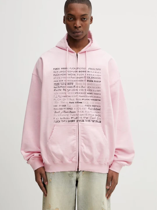 Zdjęcie produktu Vetements Fuck Everything bluza z kapturem bawełniana