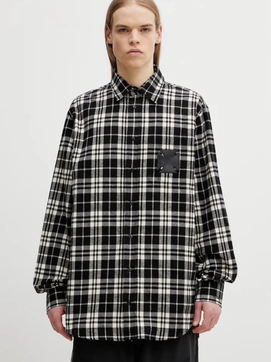 Zdjęcie produktu VETEMENTS koszula bawełniana Leather Cross Flannel