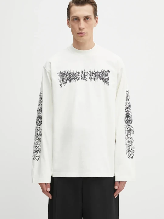 Zdjęcie produktu VETEMENTS longsleeve bawełniany Cof Double Logo Longsleeve