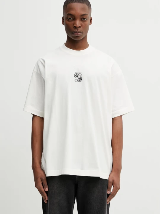 Zdjęcie produktu VETEMENTS t-shirt bawełniany Biker Cross Logo