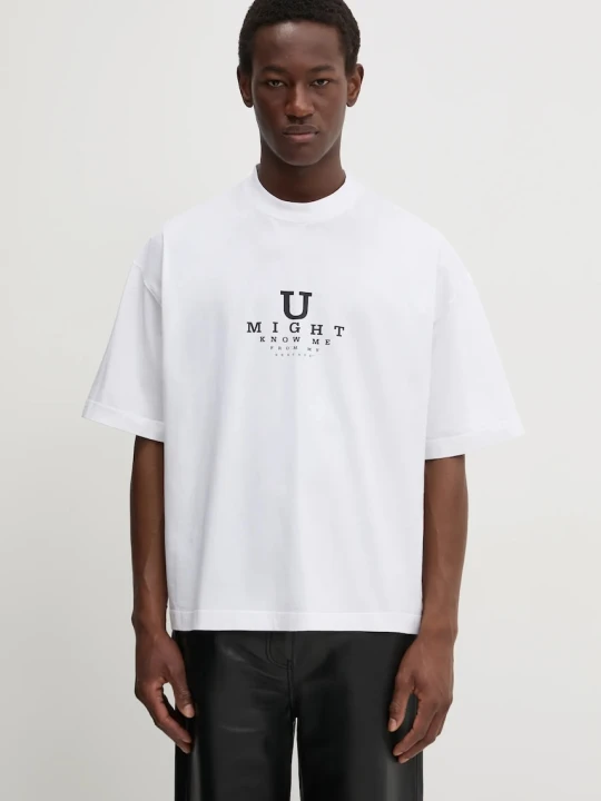 Zdjęcie produktu VETEMENTS t-shirt bawełniany U Might Know Me Cropped Boxy