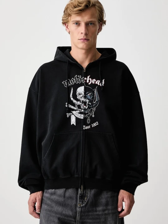 Zdjęcie produktu Vetements Vetements x Motorhead bluza rozpinana z kapturem bawełniana męska