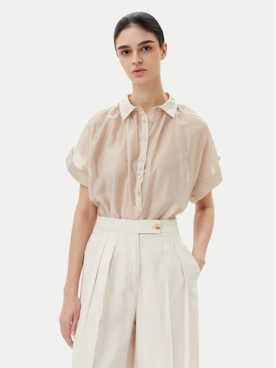 Zdjęcie produktu ViCOLO Bluzka TD0342 Beżowy Relaxed Fit