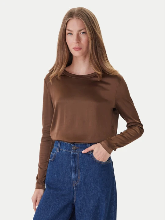 Zdjęcie produktu ViCOLO Bluzka TF0244 Brązowy Regular Fit