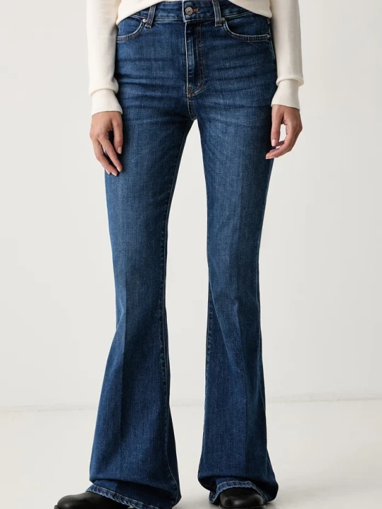 Zdjęcie produktu ViCOLO jeansy flare damskie niebieski