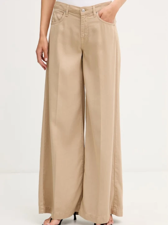 Zdjęcie produktu ViCOLO jeansy wide leg damskie beżowy