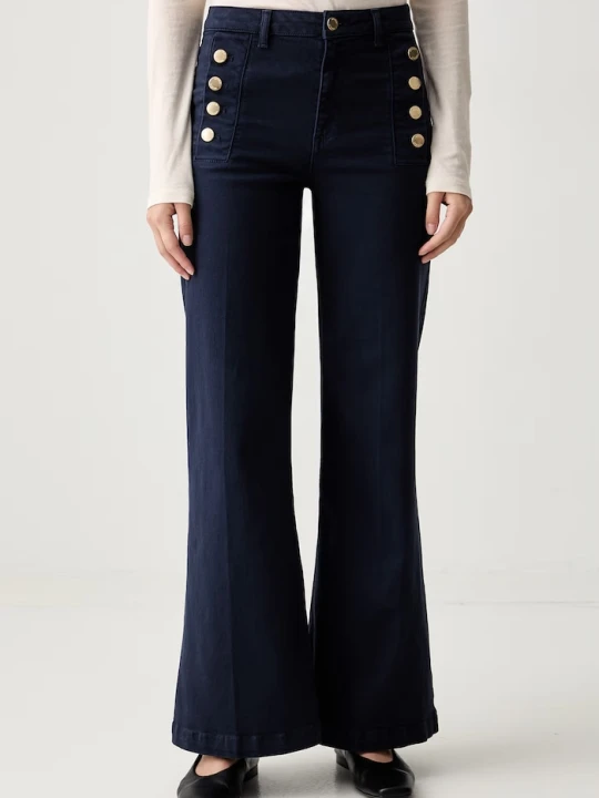 Zdjęcie produktu ViCOLO jeansy wide leg damskie niebieski
