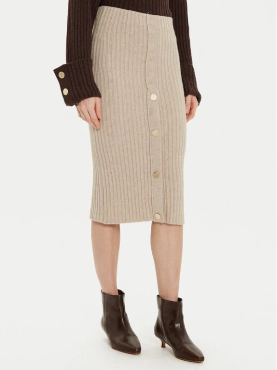 Zdjęcie produktu ViCOLO Spódnica midi 55017S Beżowy Regular Fit