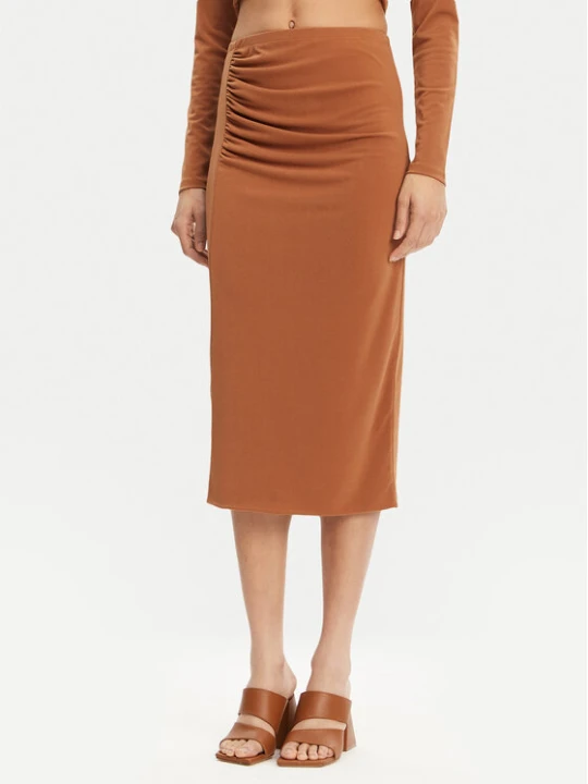 Zdjęcie produktu ViCOLO Spódnica midi UD0010 Brązowy Regular Fit