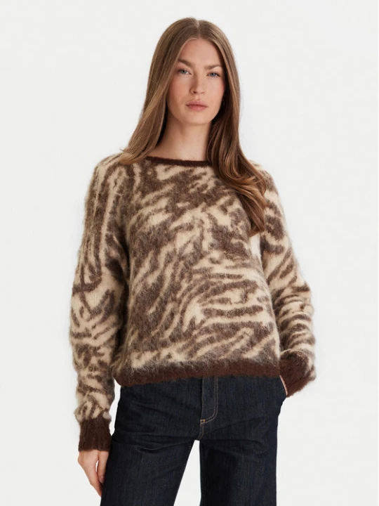 Zdjęcie produktu ViCOLO Sweter 55044F Brązowy Regular Fit
