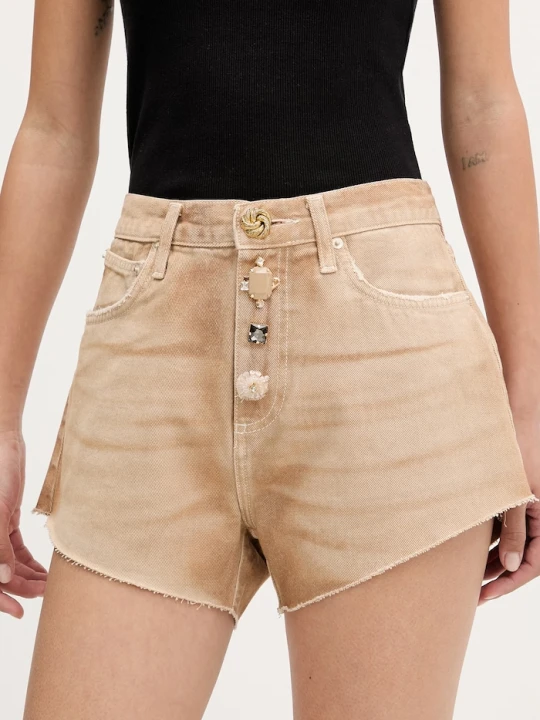 Zdjęcie produktu ViCOLO szorty damskie jeansowe brązowy