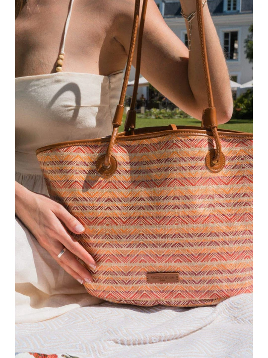 Zdjęcie produktu Victor & Hugo Paris Shopper bag "Solea" ze wzorem - 50 x 28 x 18 cm rozmiar: onesize