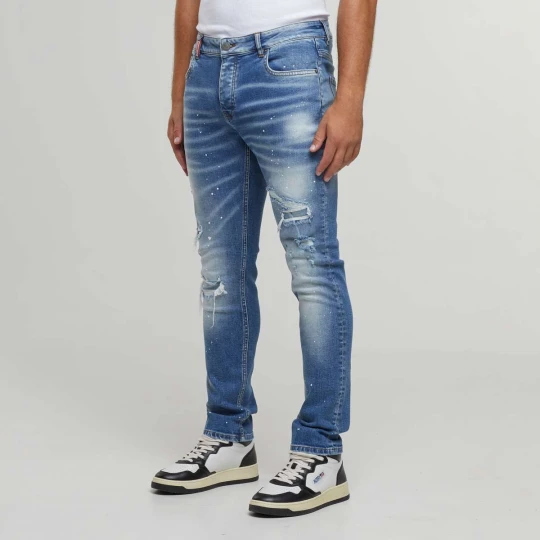 Zdjęcie produktu Victor Ripped Slim Fit Jeans 2Y Studios niebieski