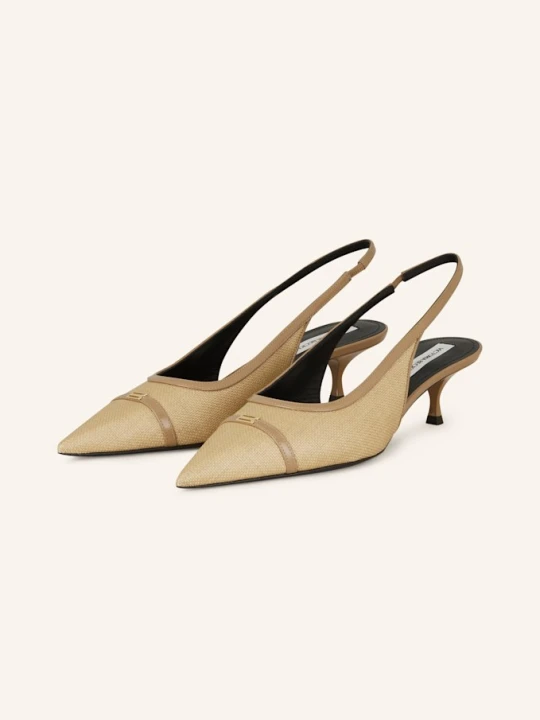 Zdjęcie produktu Victoria Beckham Czółenka Z Odkrytą Piętą beige JASNOBRĄZOWY