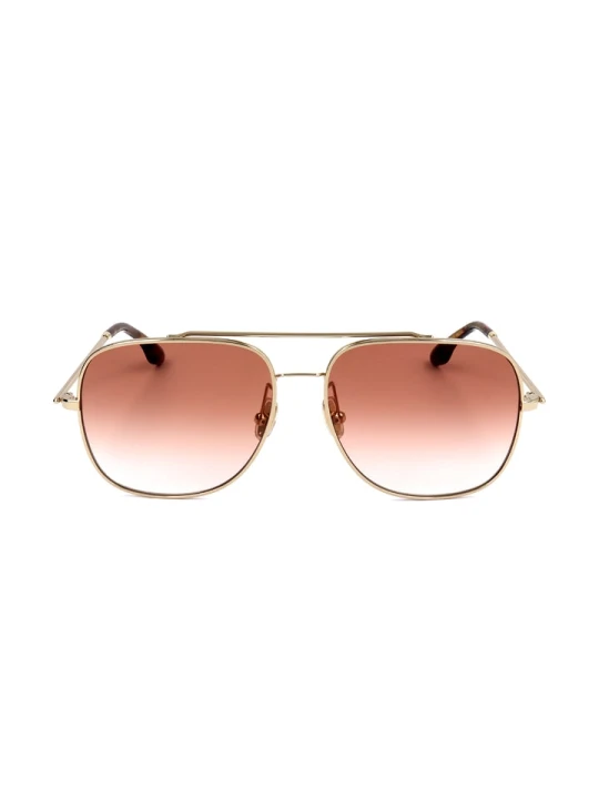 Zdjęcie produktu Victoria Beckham Damskie okulary przeciwsłoneczne w kolorze złoto-jasnobrązowym rozmiar: 59