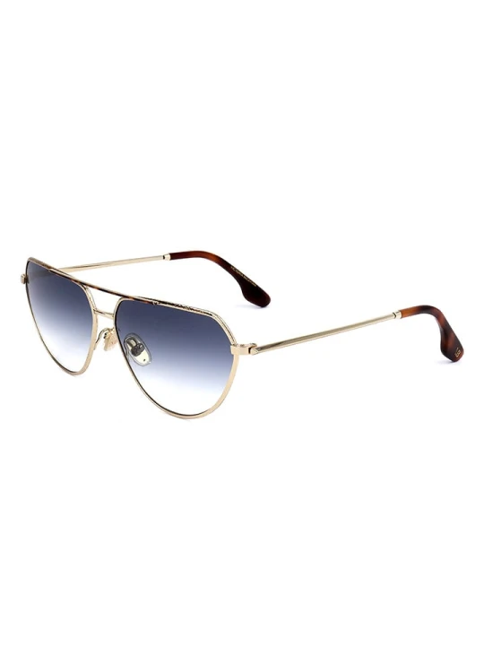 Zdjęcie produktu Victoria Beckham Damskie okulary przeciwsłoneczne w kolorze złoto-niebieskim rozmiar: 60