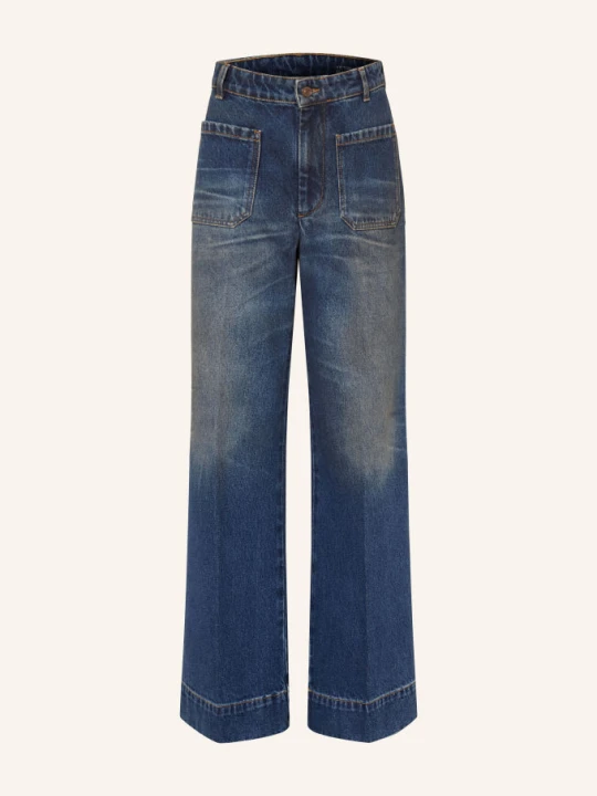 Zdjęcie produktu Victoria Beckham Jeansy Wide Leg Alina blau 8568 DARK VINTAGE WASH
