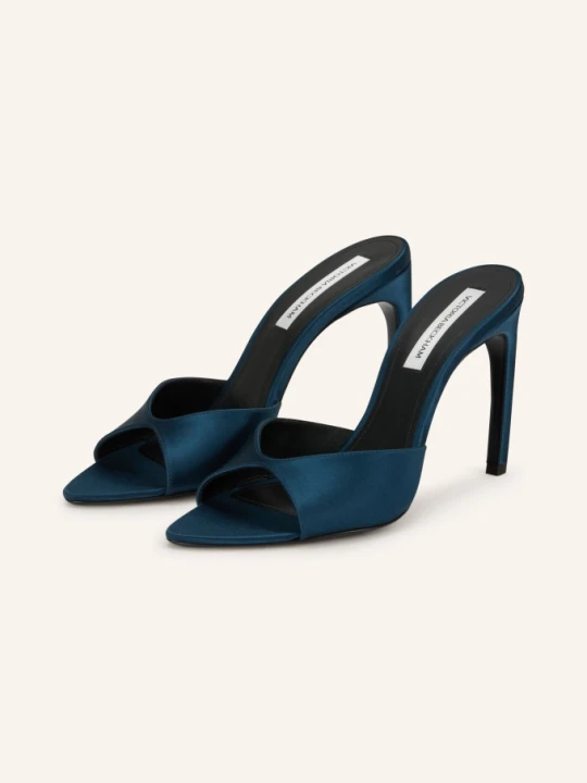 Zdjęcie produktu Victoria Beckham Klapki Typu Mules Harlow blau PETROL
