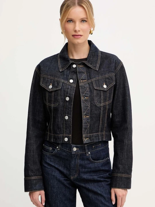 Zdjęcie produktu Victoria Beckham kurtka jeansowa granatowy