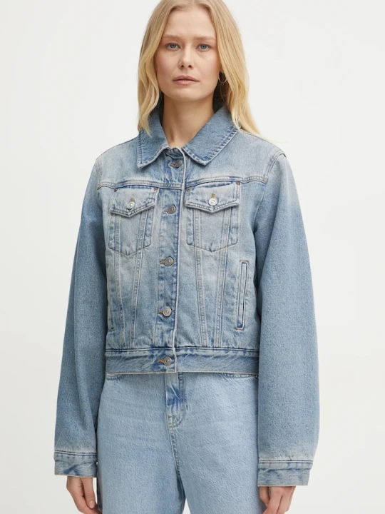 Zdjęcie produktu Victoria Beckham kurtka jeansowa niebieski