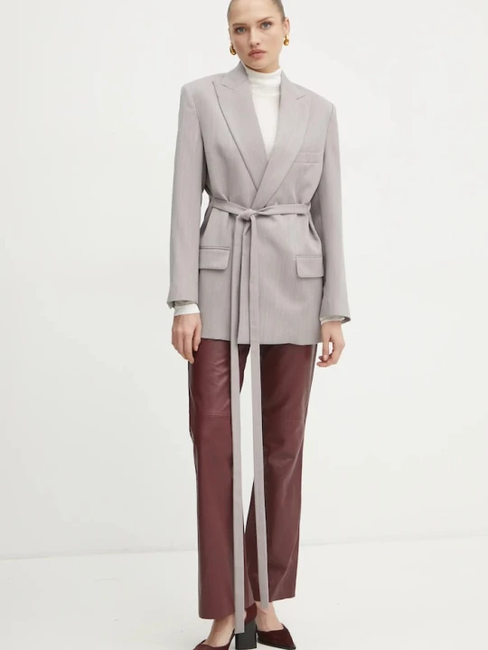 Zdjęcie produktu Victoria Beckham marynarka wełniana szary