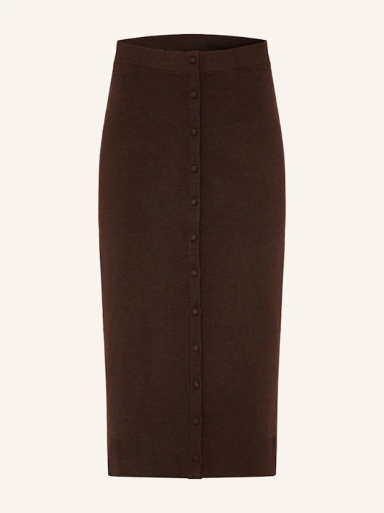 Zdjęcie produktu Victoria Beckham Spódnica Z Dzianiny Z Wełny Merino braun CIEMNOBRĄZOWY