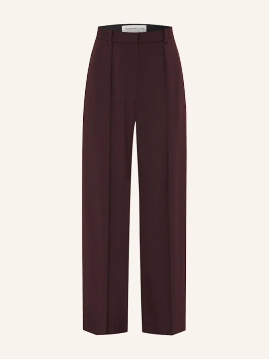 Zdjęcie produktu Victoria Beckham Spodnie Marlena braun CIEMNOCZERWONY