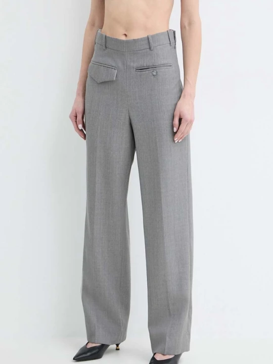 Zdjęcie produktu Victoria Beckham spodnie wełniane szary
