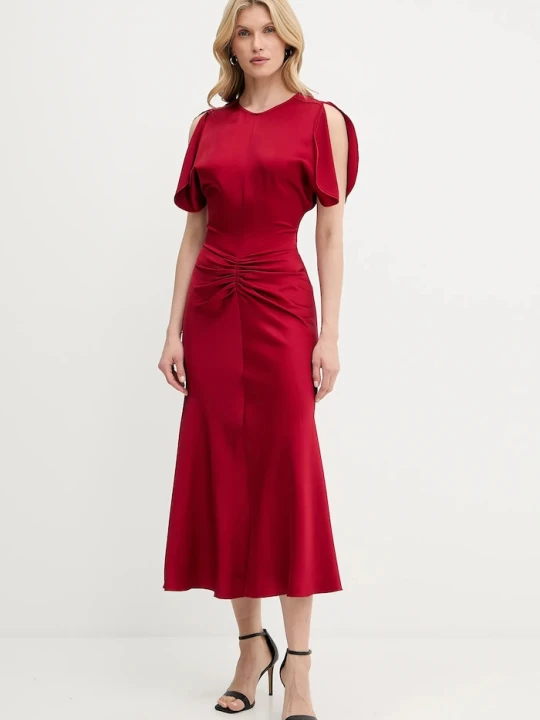 Zdjęcie produktu Victoria Beckham sukienka bordowy