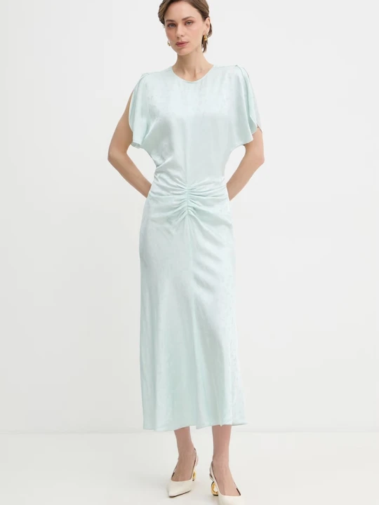 Zdjęcie produktu Victoria Beckham sukienka z wiskozy zielony
