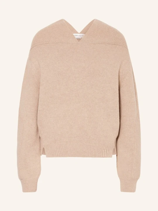 Zdjęcie produktu Victoria Beckham Sweter Z Dodatkiem Kaszmiru beige JASNOBRĄZOWY