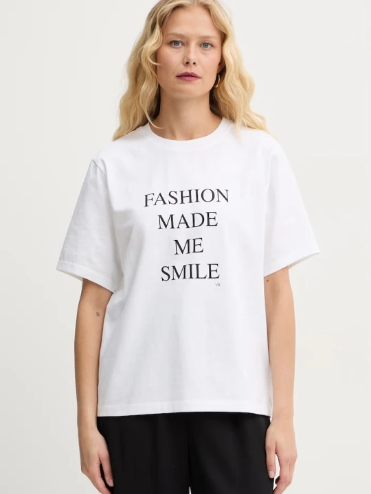 Zdjęcie produktu Victoria Beckham t-shirt damski bawełniany biały