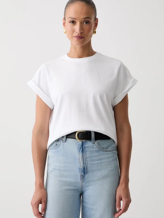 Zdjęcie produktu Victoria Beckham T-shirt damski bawełniany Tilly biały