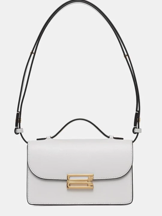 Zdjęcie produktu Victoria Beckham torebka crossbody damska skórzana Dorian szary