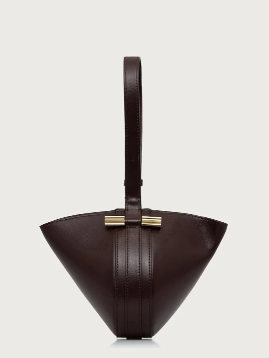 Zdjęcie produktu Victoria Beckham torebka hobo damska skórzana Portofino bordowy