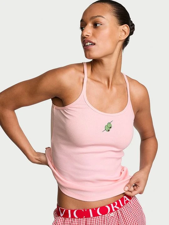 Zdjęcie produktu Victoria' Secret Top bawełniany do spania Mix & Match Victoria's Secret Różowy