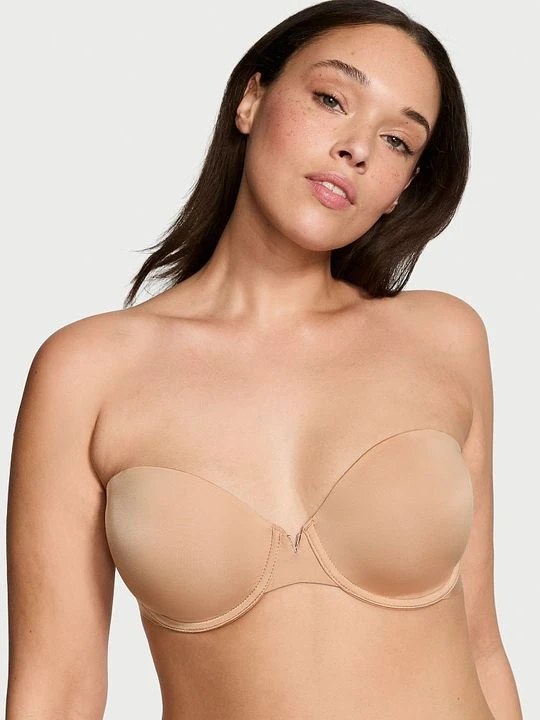 Zdjęcie produktu Victoria's Secret Bare Biustonosz lekko usztywniany bez ramiączek Strapless Beżowy