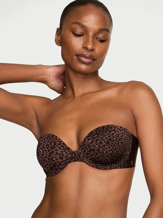 Zdjęcie produktu Victoria's Secret Bare Biustonosz lekko usztywniany bez ramiączek Strapless Motyw zwierzęcy