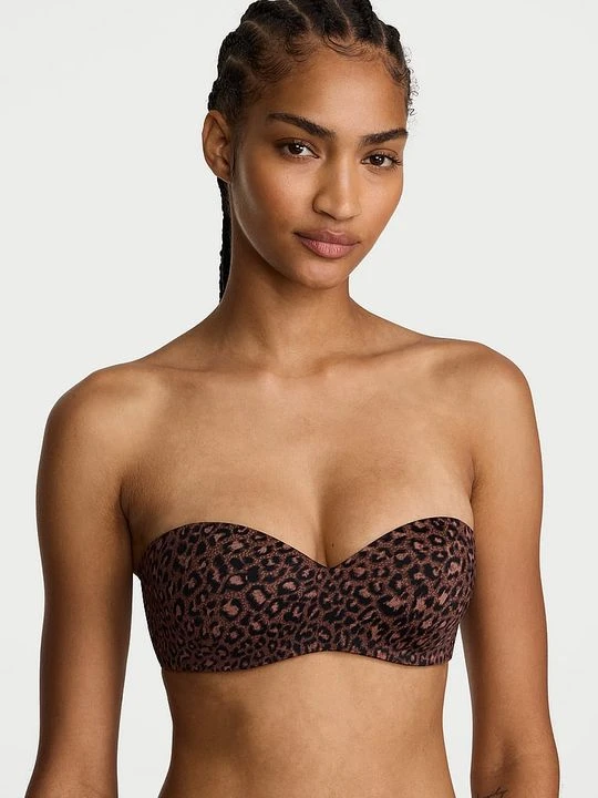 Zdjęcie produktu Victoria's Secret Bare Biustonosz lekko usztywniany bez ramiączek Sweetheart Strapless Motyw zwierzęcy