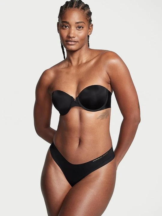 Zdjęcie produktu Victoria's Secret Bare Biustonosz push-up bez ramiączek Illusions Smooth Czarny