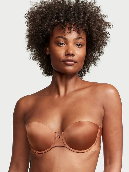 Zdjęcie produktu Victoria's Secret Bare Biustonosz push-up bez ramiączek Illusions Smooth Brązowy