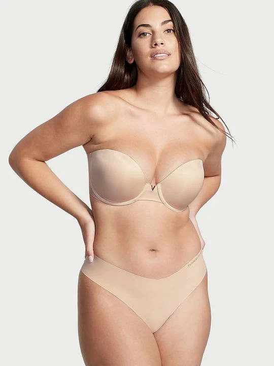 Zdjęcie produktu Victoria's Secret Bare Biustonosz push-up bez ramiączek Illusions Smooth Beżowy